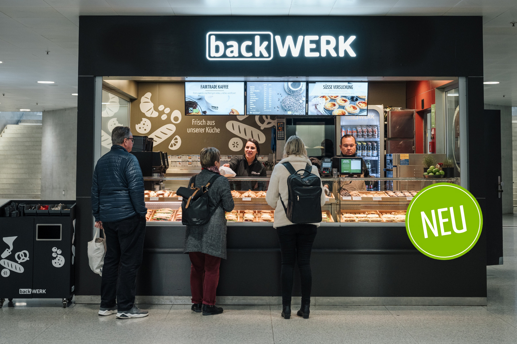 Zürich - wir haben auf!: Besuche unser neu eröffnetes BackWerk am Hauptbahnhof Zürich in der Passage Sihlquai beim Gleis 41/42